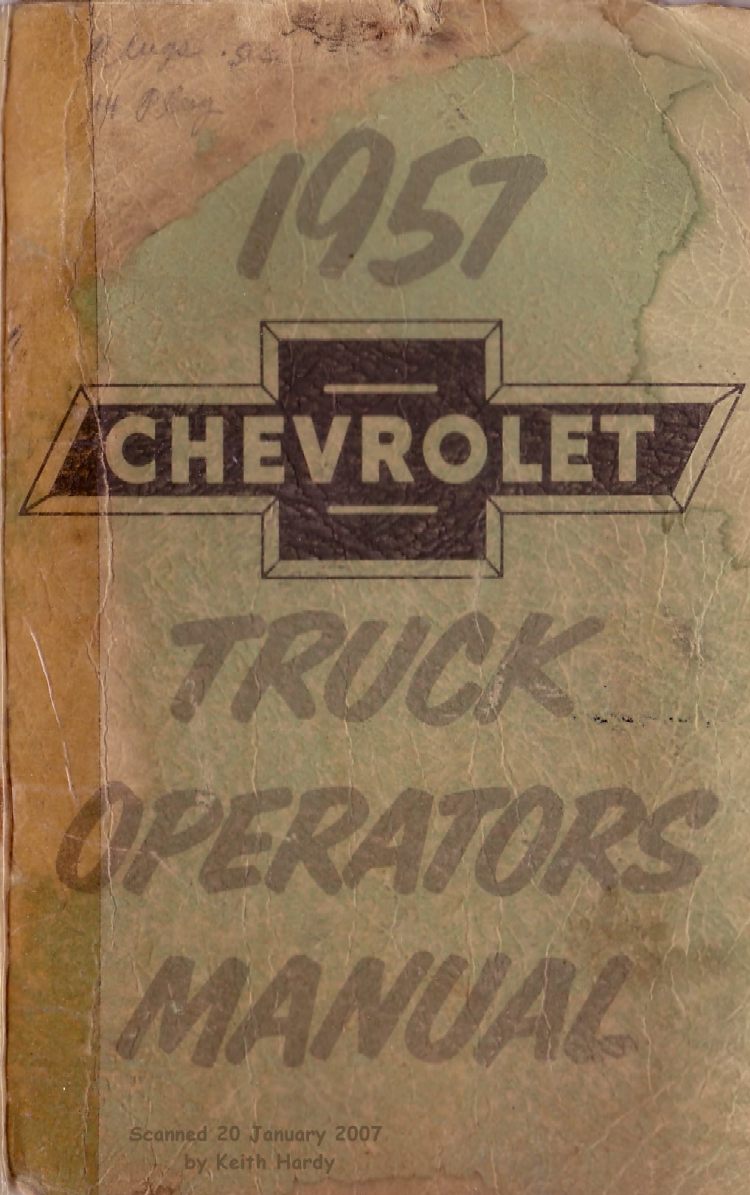 1957 Chevrolet Trucks Operators Manual Page 54